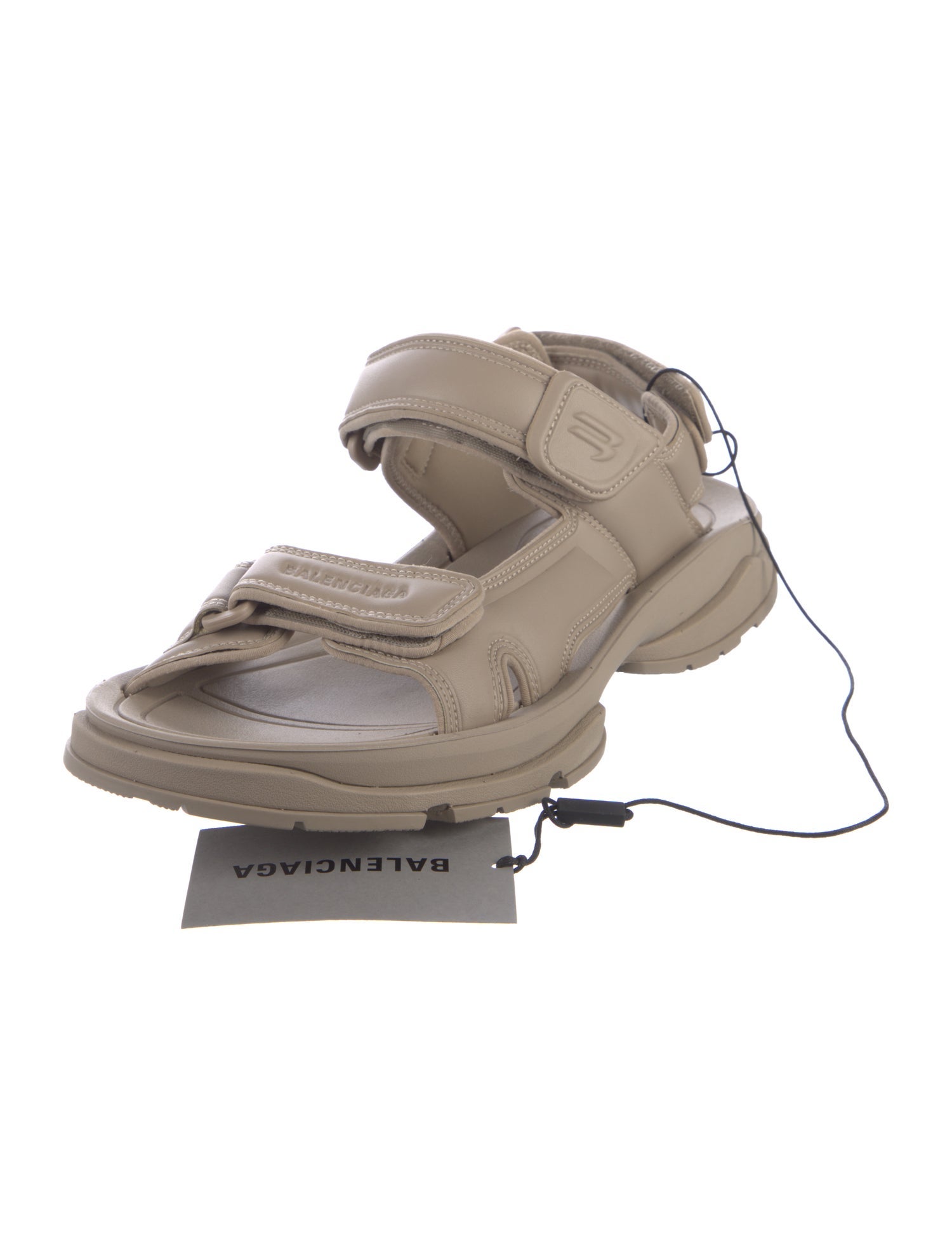 Balenciaga Tourist Vegan Leather Sandals w/ Tags