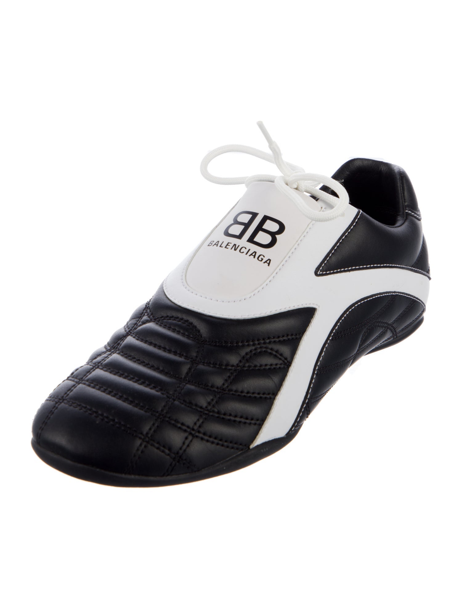 Balenciaga Leather Colorblock Pattern Sneakers