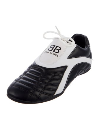 Balenciaga Leather Colorblock Pattern Sneakers