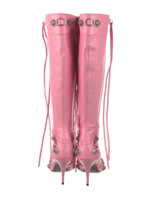 Balenciaga Cogale Leather Lace-Up Boots