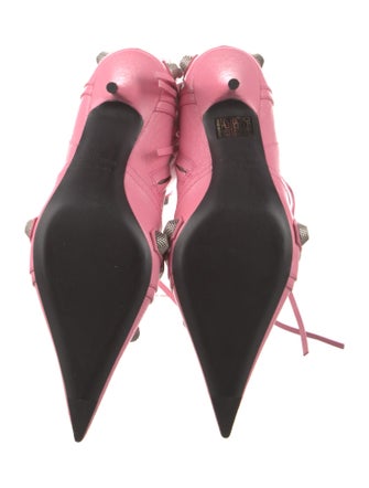 Balenciaga Cogale Leather Lace-Up Boots