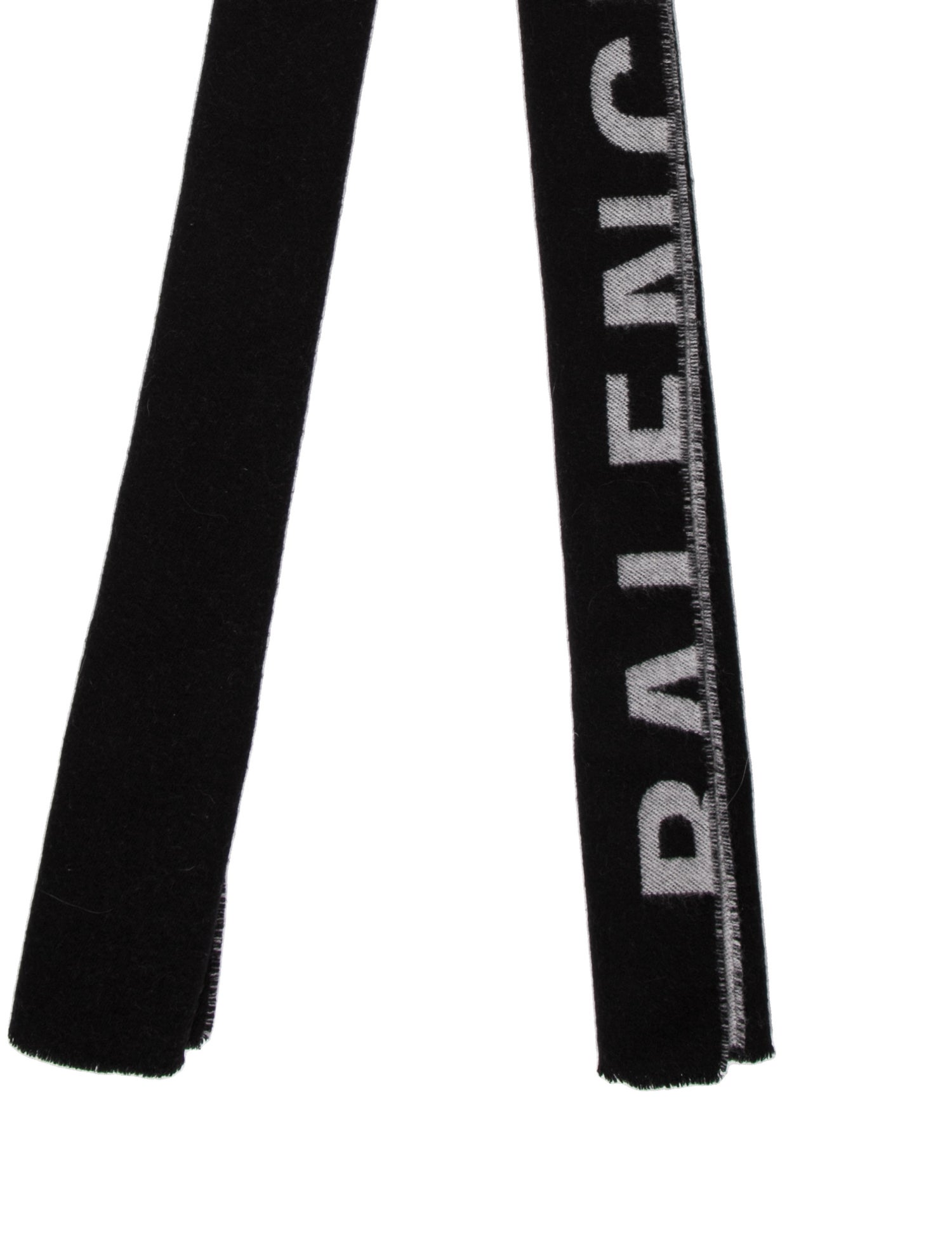 Balenciaga Wool Graphic Print Scarf