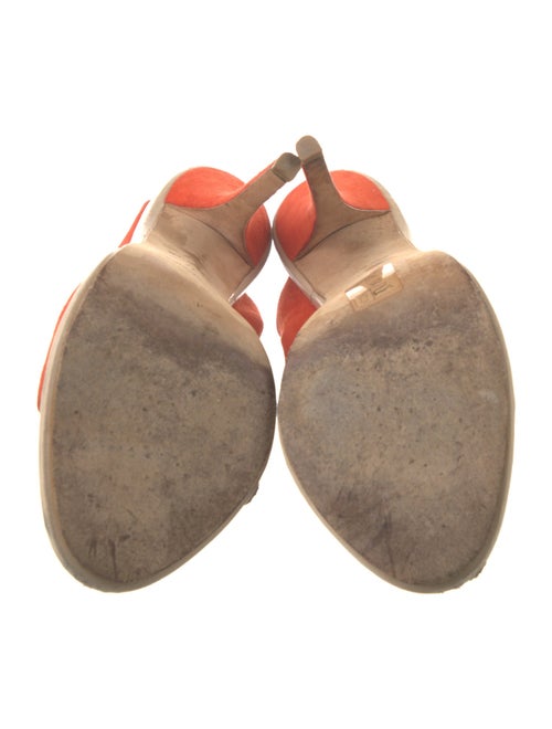 Balenciaga Suede Colorblock Pattern Slingback Sandals