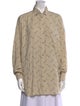Balenciaga Printed Long Sleeve Button-Up Top