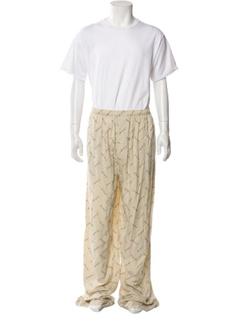 Balenciaga Printed Long Sleeve Button-Up Top