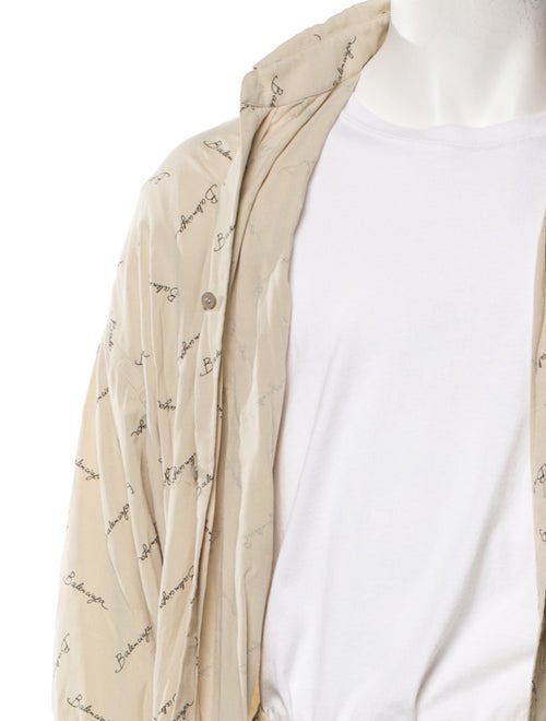 Balenciaga Printed Long Sleeve Button-Up Top