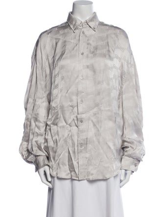 Balenciaga 2022 BB Button-Up Top