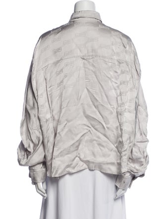 Balenciaga 2022 BB Button-Up Top