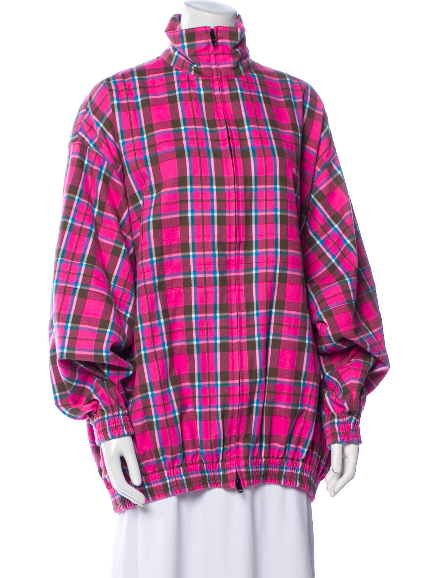 Balenciaga 2020 Plaid Print Jacket