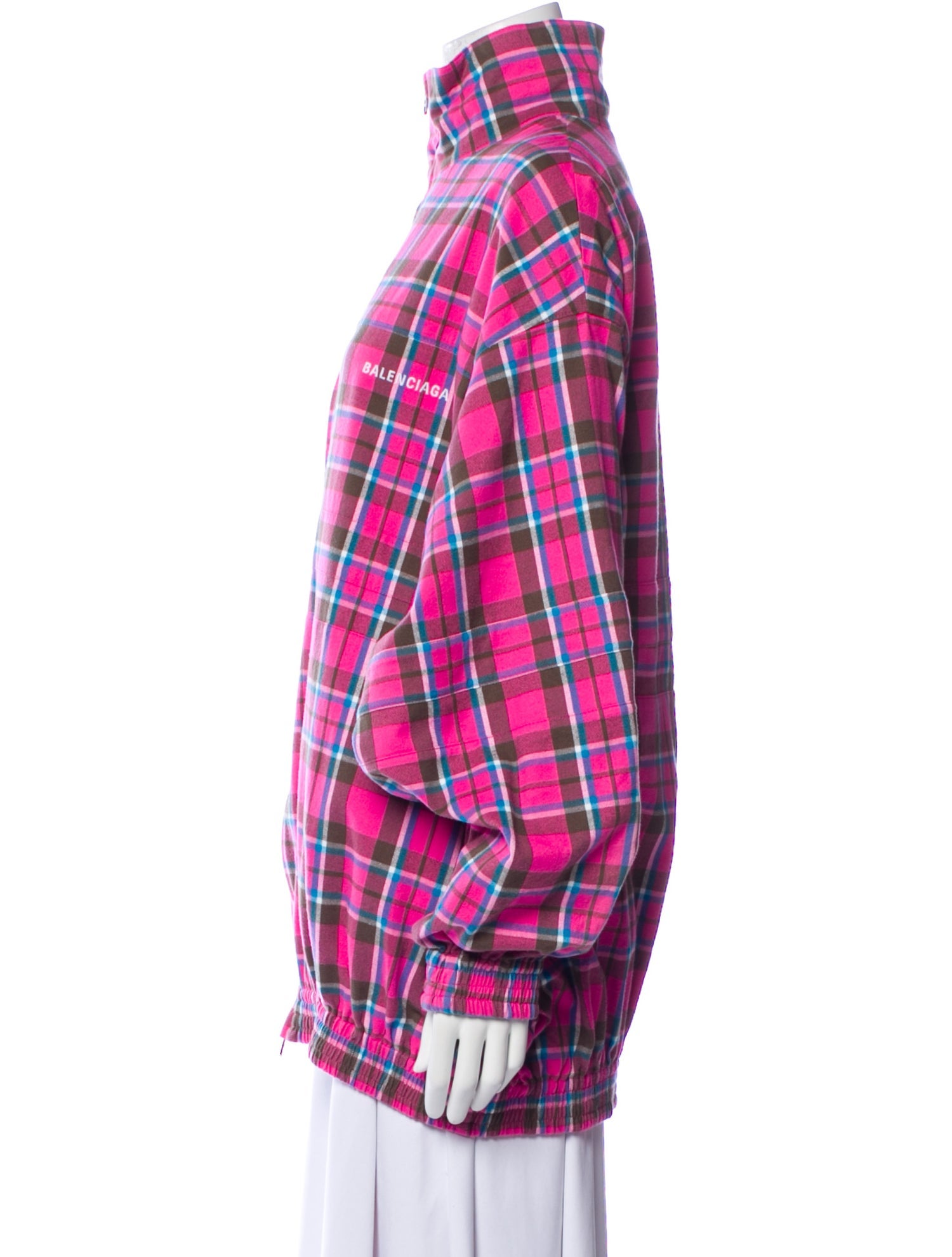 Balenciaga 2020 Plaid Print Jacket