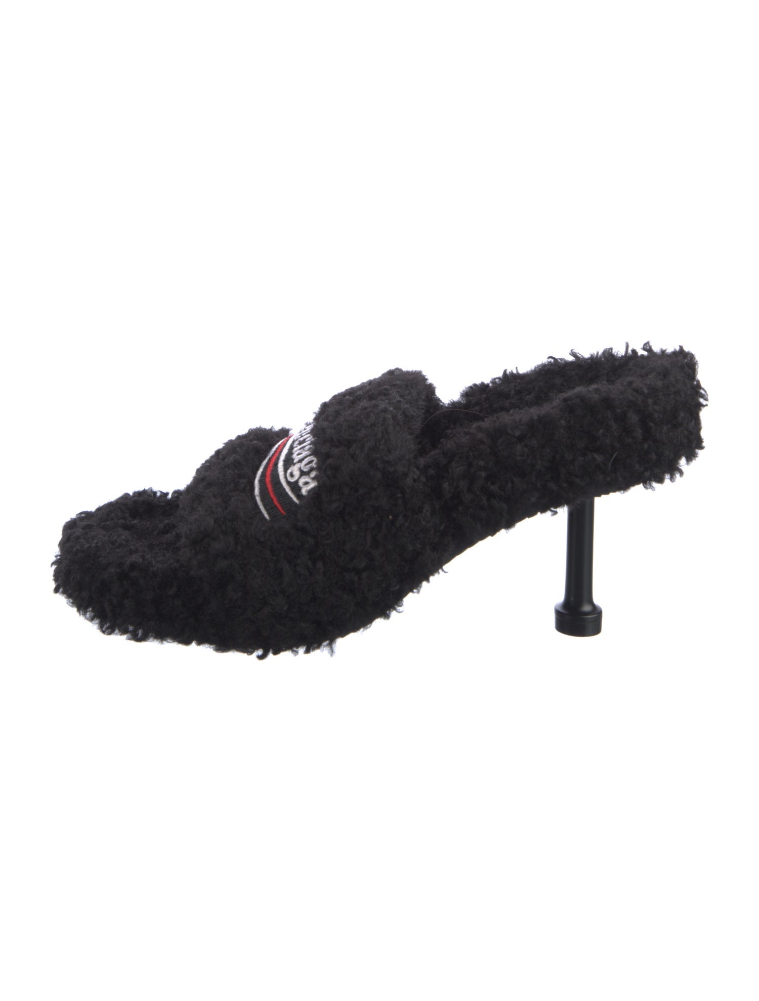 Balenciaga Faux Fur Embroidered Accent Espadrilles w/ Tags