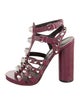 Balenciaga Leather Studded Accents Gladiator Sandals