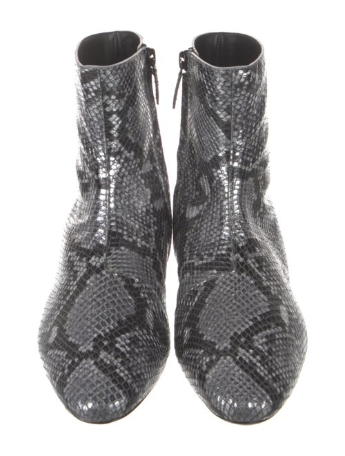 Balenciaga Embossed Leather Patterned Boots