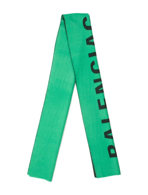 Balenciaga Wool Graphic Print Scarf