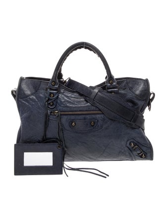 Balenciaga Leather Motocross Classic City Medium