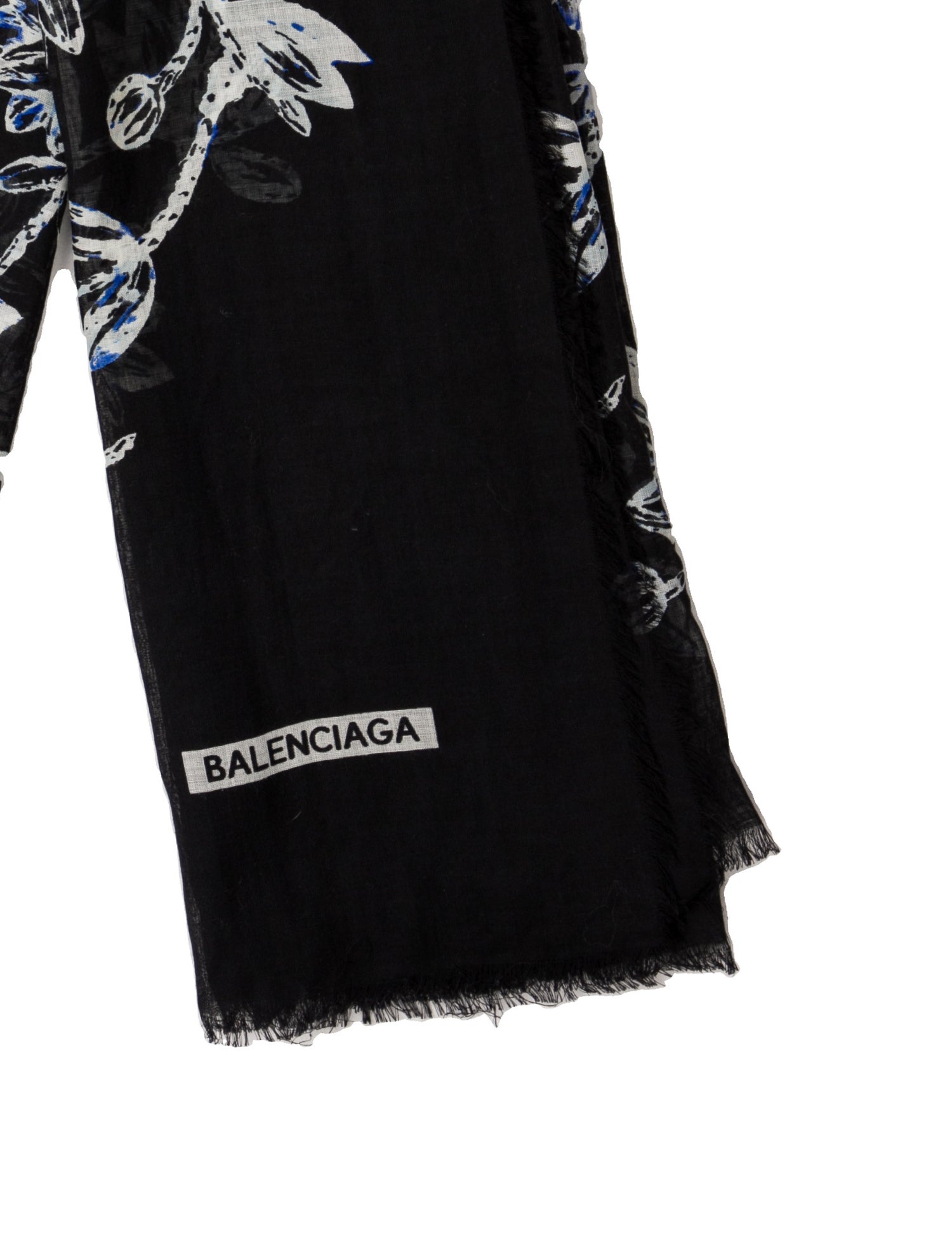 Balenciaga Silk Floral Print Scarf