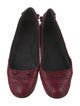 Balenciaga Leather Lasercut Accents Ballet Flats