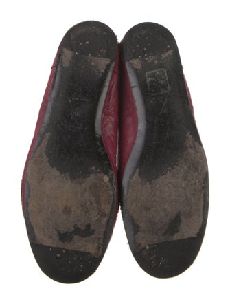 Balenciaga Leather Lasercut Accents Ballet Flats