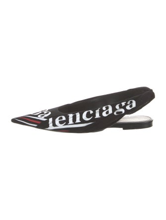 Balenciaga Printed Slingback Flats