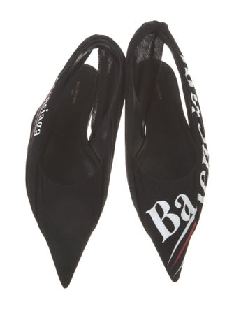 Balenciaga Printed Slingback Flats