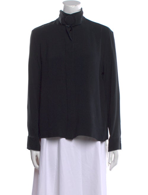 Balenciaga 2015 Silk Button-Up Top