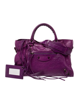 Balenciaga Leather Motocross Classic City Medium