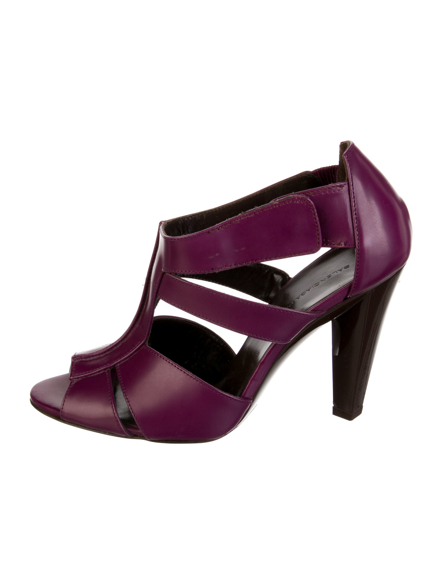 Balenciaga Leather T-Strap Sandals