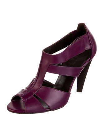 Balenciaga Leather T-Strap Sandals