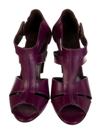 Balenciaga Leather T-Strap Sandals