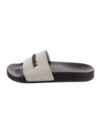 Balenciaga Rubber Graphic Print Slides