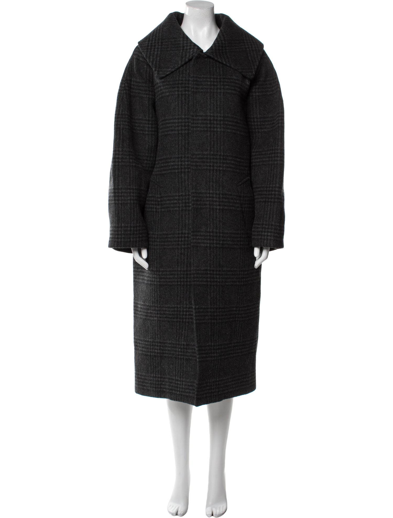 Balenciaga 2019 Virgin Wool Faux Fur Coat