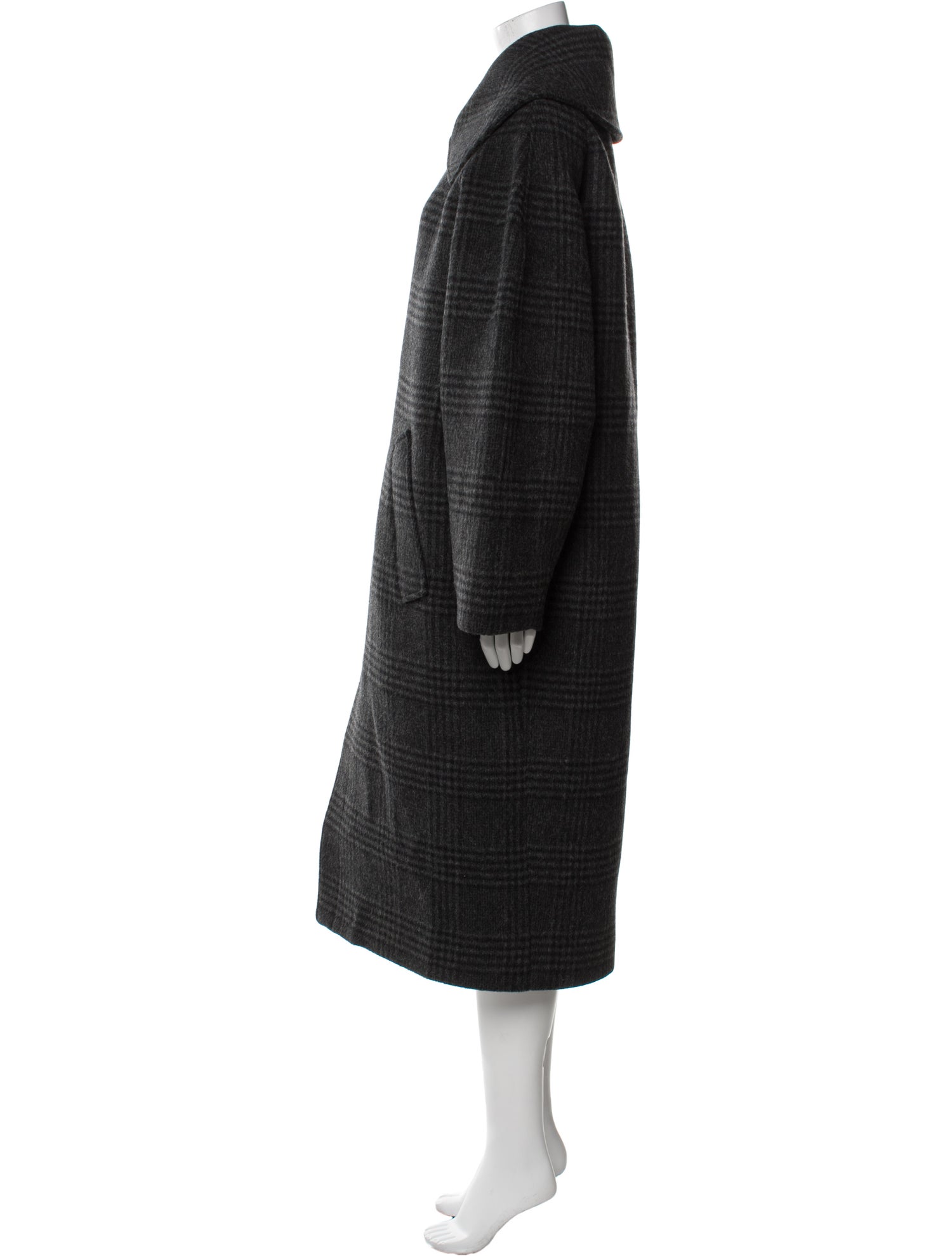 Balenciaga 2019 Virgin Wool Faux Fur Coat