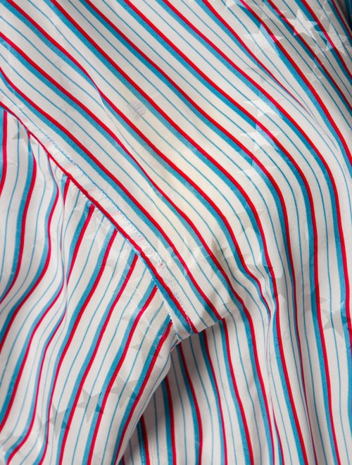 Balenciaga Silk Striped Button-Up Top