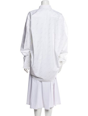 Balenciaga 2019 Long Sleeve Button-Up Top