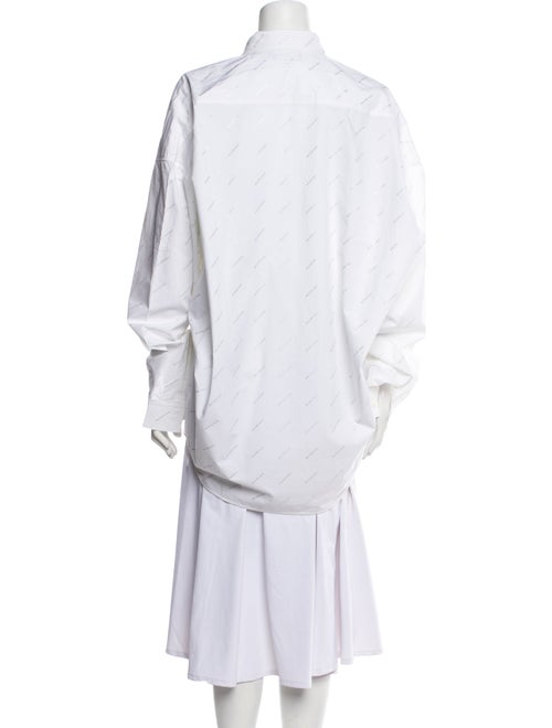 Balenciaga 2019 Long Sleeve Button-Up Top