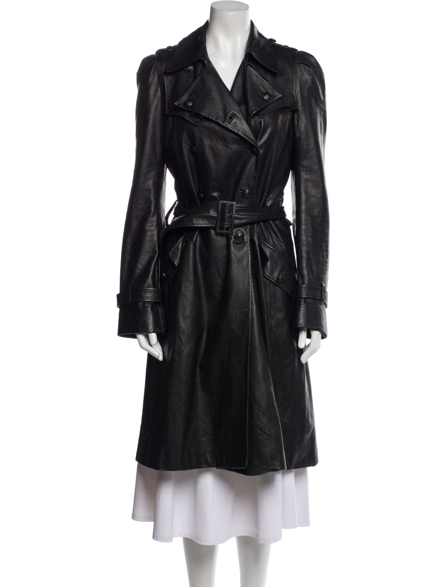Balenciaga 2007 Leather Trench Coat