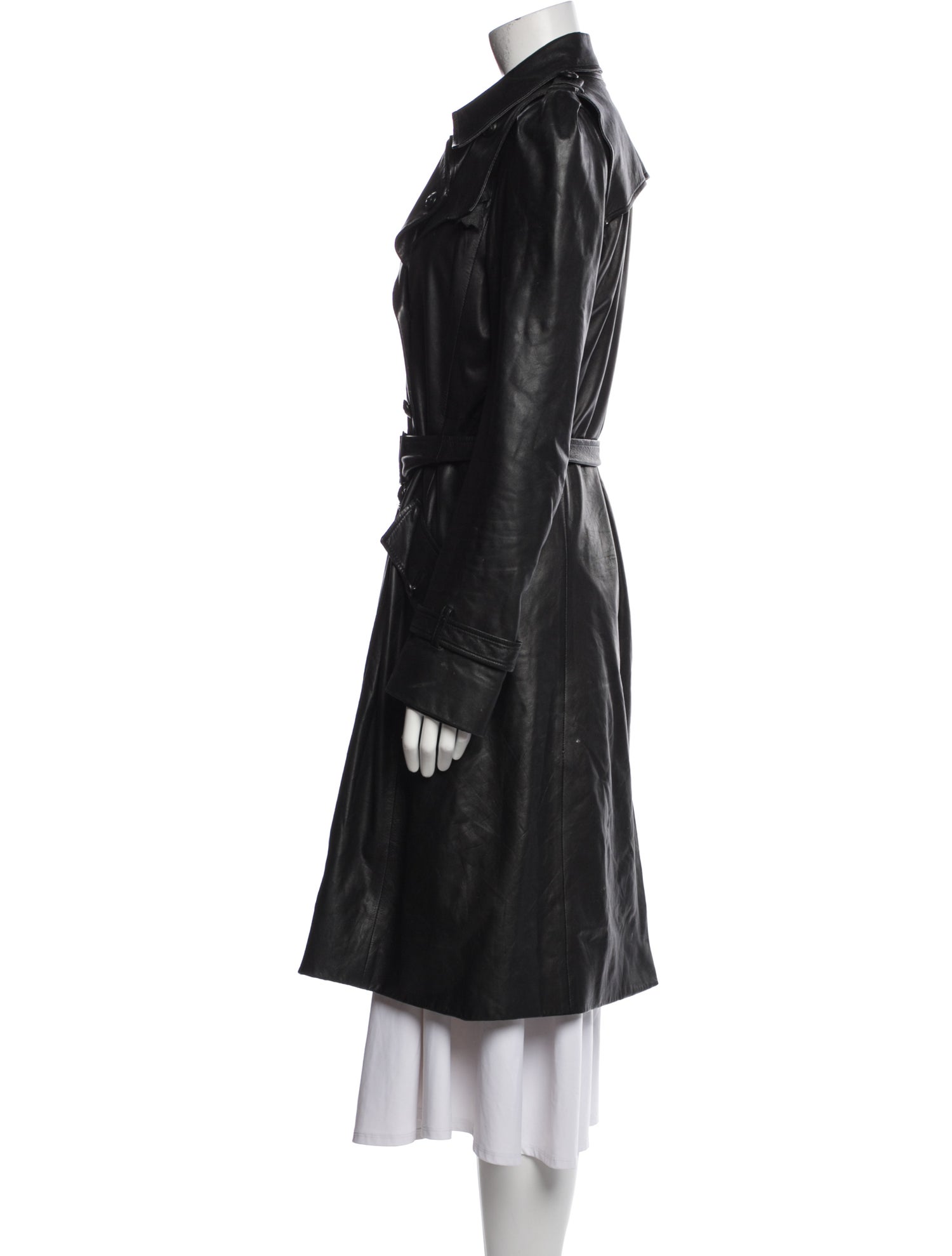 Balenciaga 2007 Leather Trench Coat