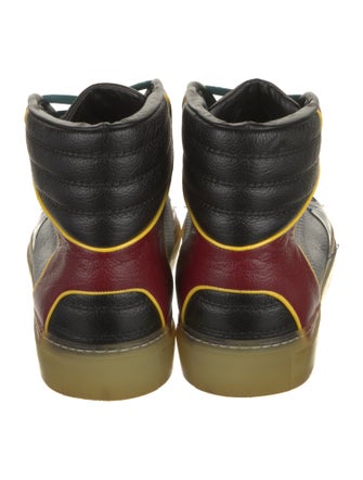 Balenciaga Leather Colorblock Pattern Sneakers