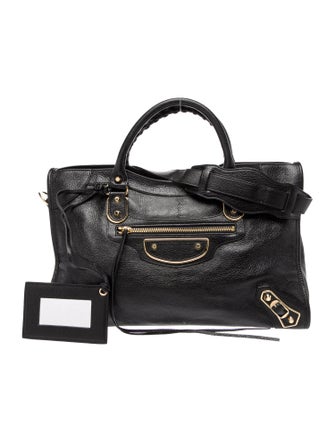 Balenciaga Leather Motocross City Metallic Edge