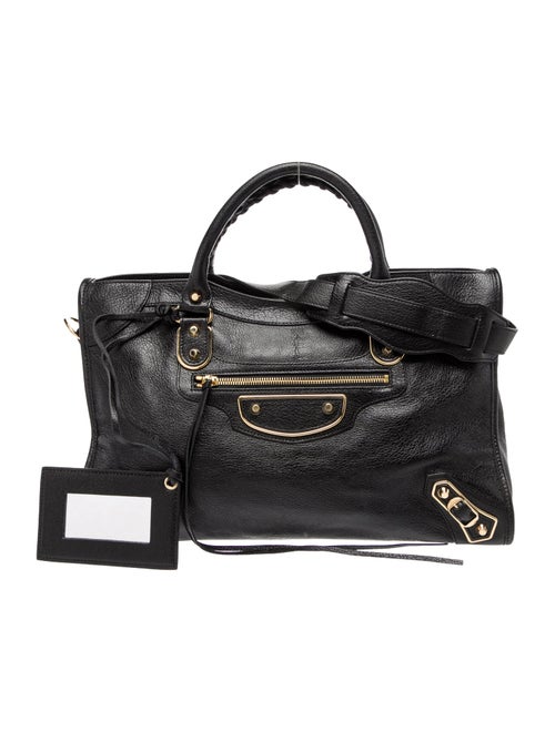 Balenciaga Leather Motocross City Metallic Edge