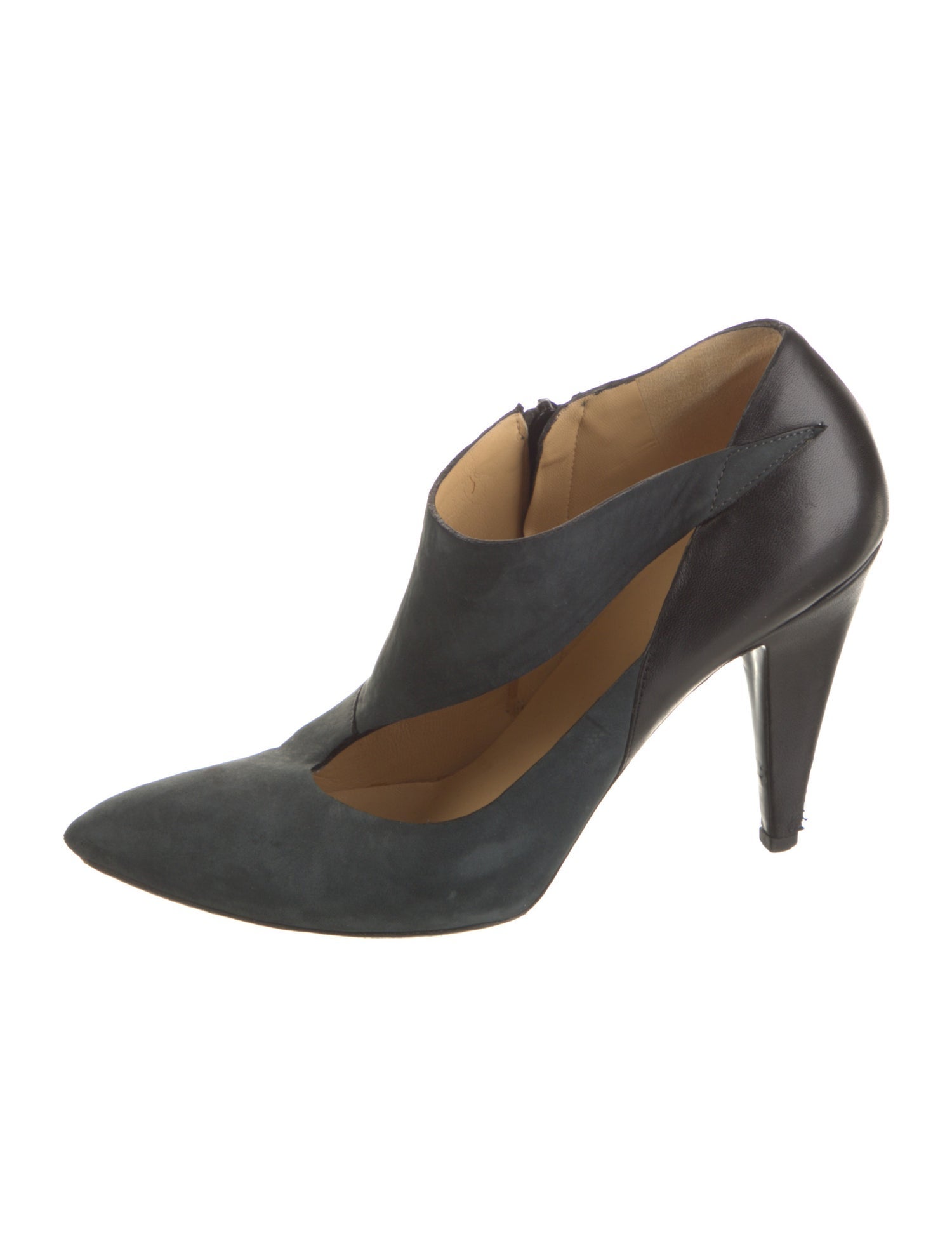 Balenciaga Leather Cutout Accent Pumps