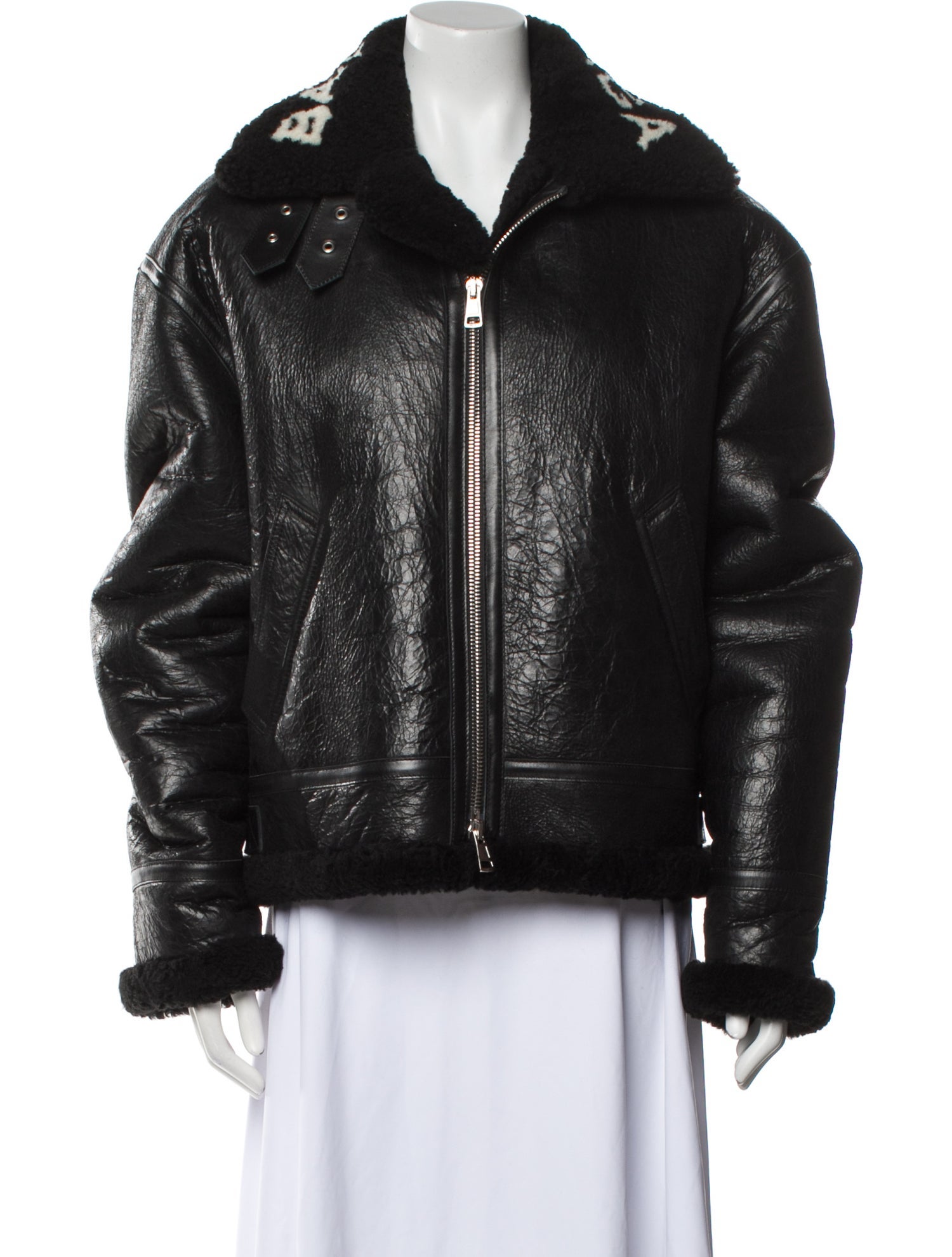 Balenciaga 2017 Shearling Bomber Jacket