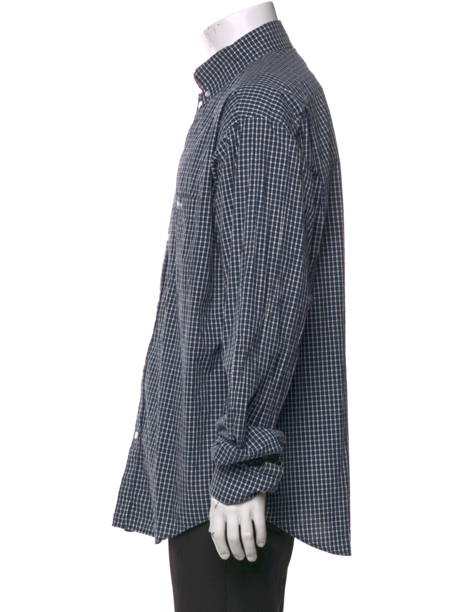 Balenciaga 2022 Plaid Print Dress Shirt