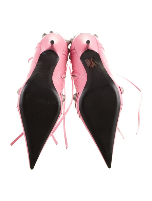Balenciaga Leather Studded Accents Lace-Up Boots