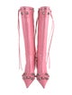 Balenciaga Leather Studded Accents Lace-Up Boots