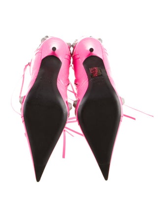 Balenciaga Leather Studded Accents Boots