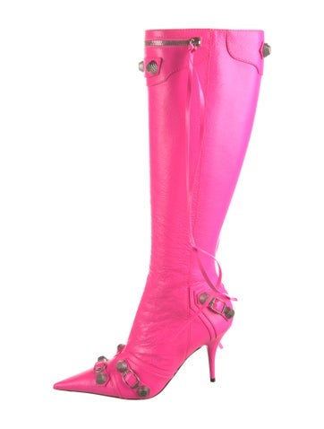 Balenciaga Boots Leather Studded Accents Sock IT 37 | 7