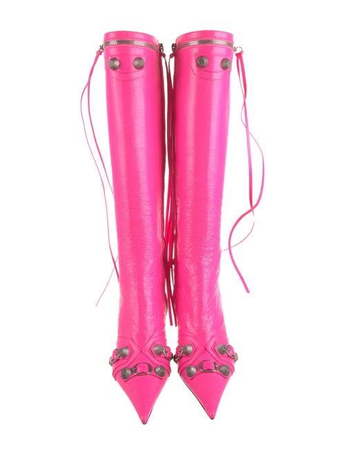 Balenciaga Leather Studded Accents Sock Boots