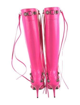 Balenciaga Leather Studded Accents Sock Boots