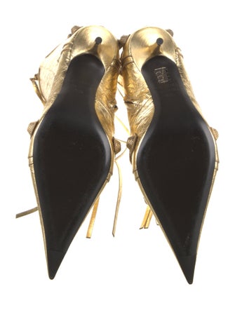 Balenciaga Leather Animal Print Boots